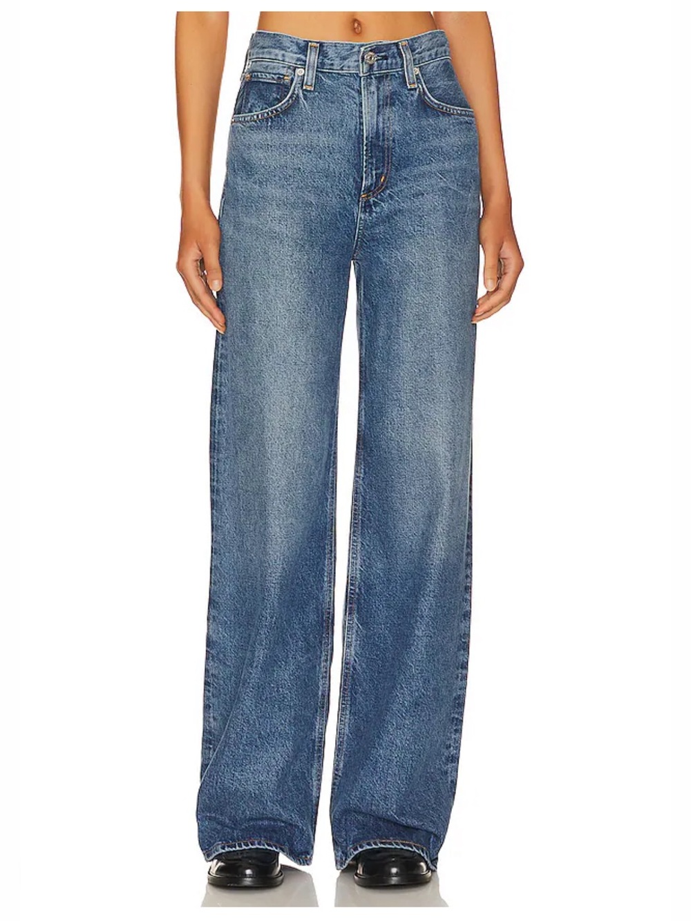 Citizens Of Humanity Paloma baggy jeans wide leg high rise size 25 new dark wash